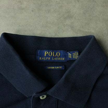 Ralph Lauren Piqué Polo – Navy Blue Embroidered Logo (Man-XL)