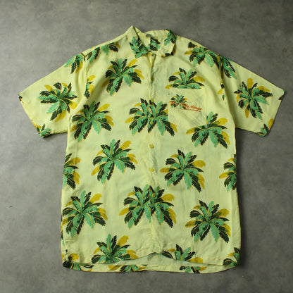Viva Fanta Mango Hawaiian Shirt – Yellow Palm Print (Man-M)