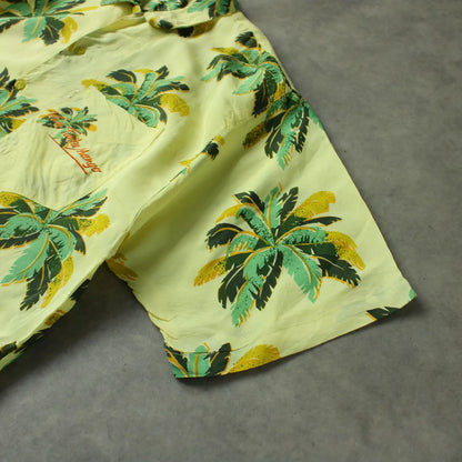 Viva Fanta Mango Hawaiian Shirt – Yellow Palm Print (Man-M)