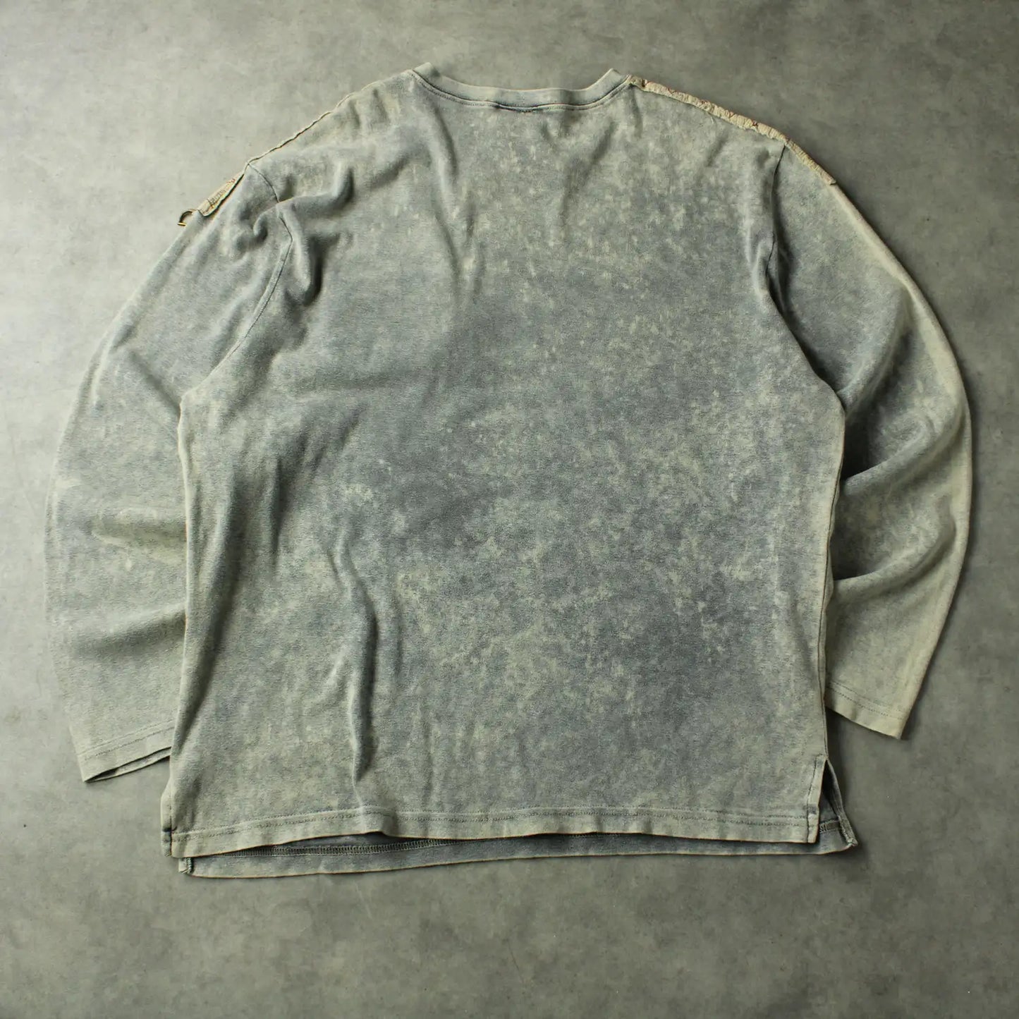 Uncle Sam Long Sleeve T-Shirt – Washed Grey Utility Pocket (Man-XL)