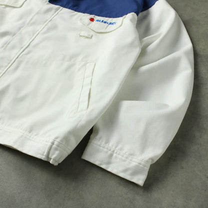Kübler Suzuki Workwear Jacket – White & Blue Zip Work Jacket (Man-L)