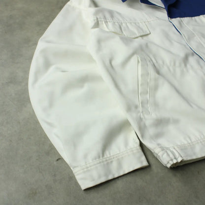 Kübler Suzuki Workwear Jacket – White & Blue Zip Work Jacket (Man-L)