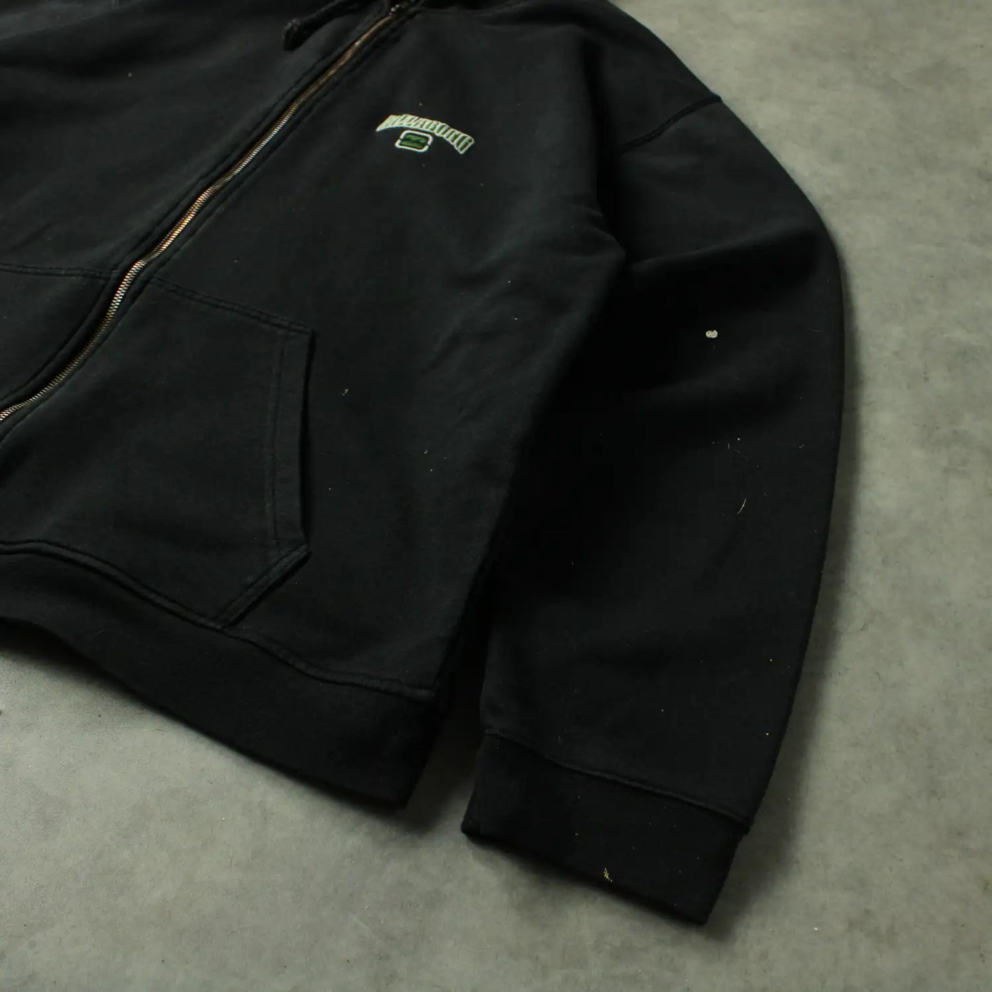 Billabong Embroidered Zip Hoodie – Black (Man-L,Spotted)