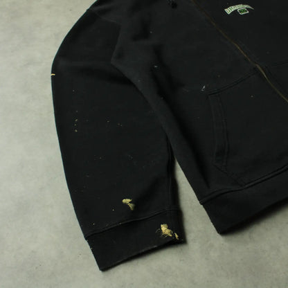 Billabong Embroidered Zip Hoodie – Black (Man-L,Spotted)