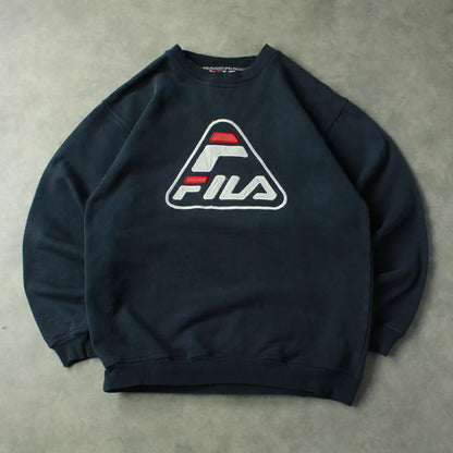 Fila Embroidered Logo Sweatshirt – Black (Man-L)
