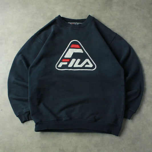 Fila Embroidered Logo Sweatshirt – Black (Man-L)