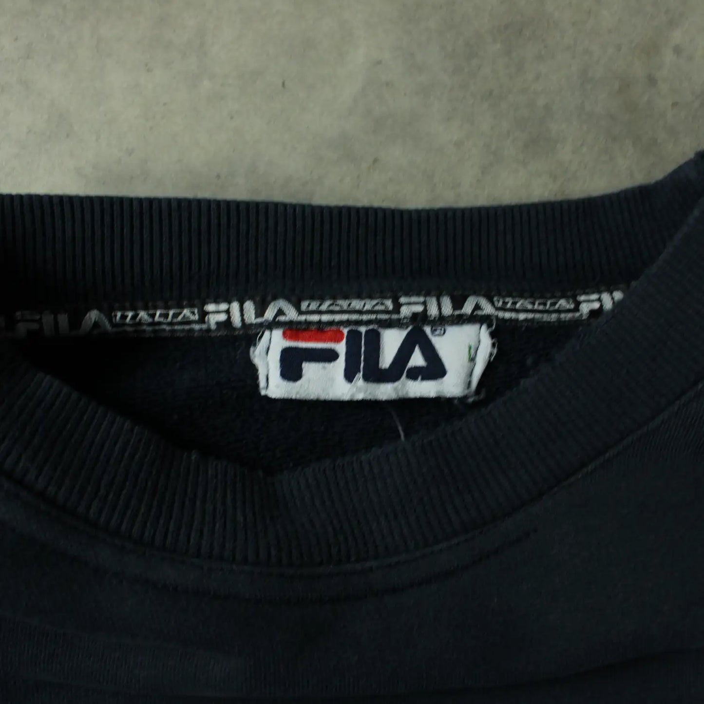 Fila Embroidered Logo Sweatshirt – Black (Man-L)