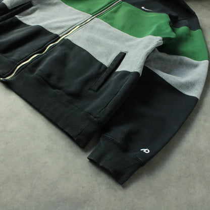 Nike Zip-Up Hoodie – Black / Grey / Green (Man-M)