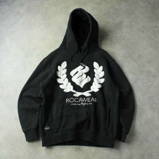 Rocawear Embroidered Logo Hoodie – Black (Man-L)