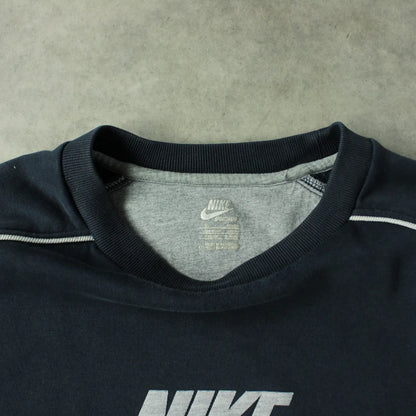 Nike Swoosh Logo Sweatshirt – Black (Man-XL)