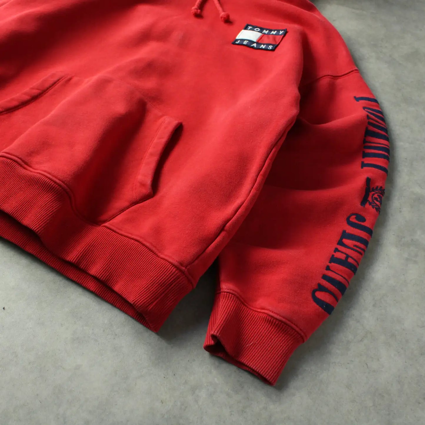 Tommy Jeans Back Printed Hoodie – Red (Man-M)