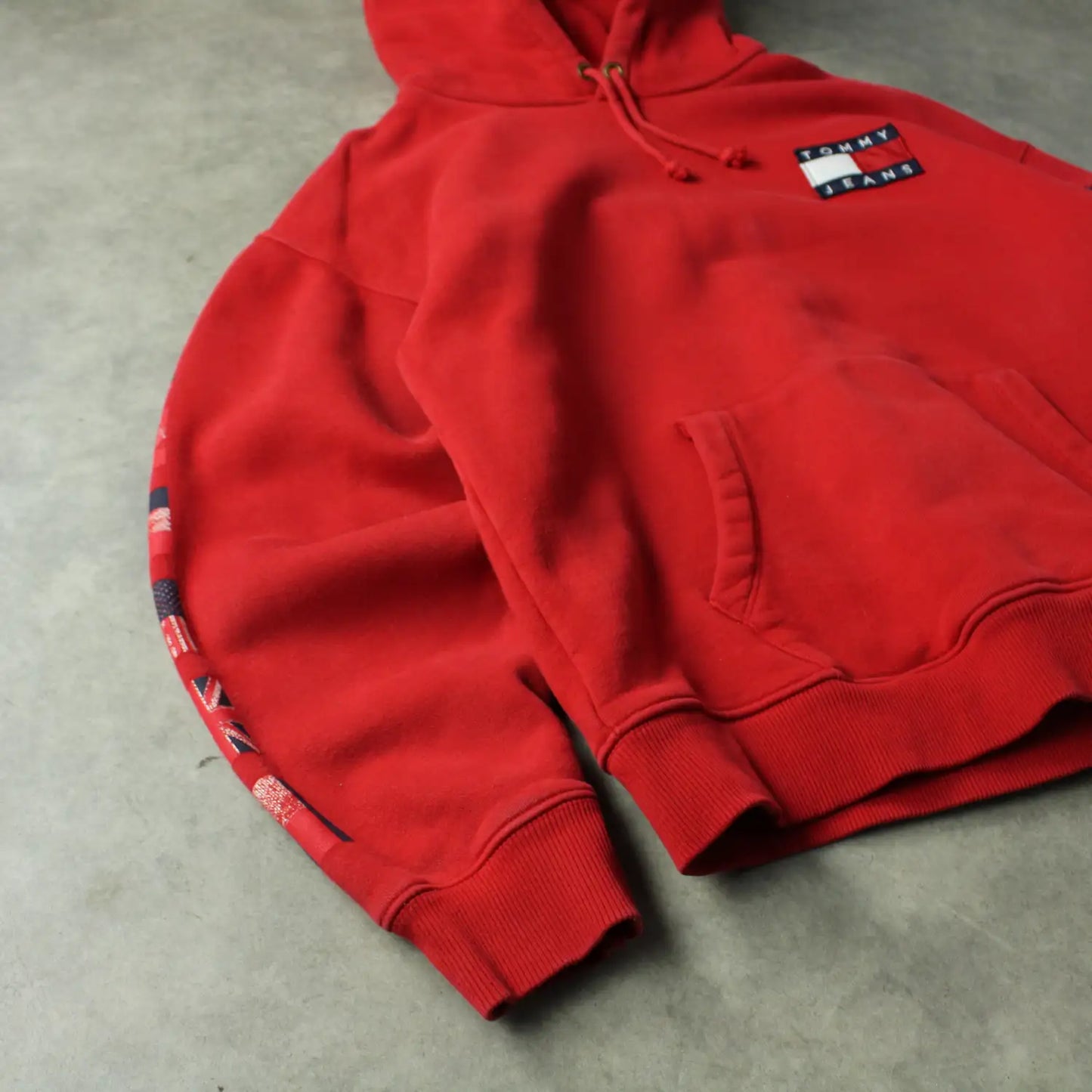 Tommy Jeans Back Printed Hoodie – Red (Man-M)