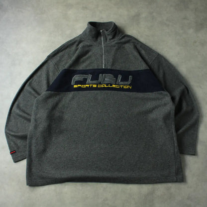 FUBU Quarter Zip Fleece – Grey (Man-3XL)