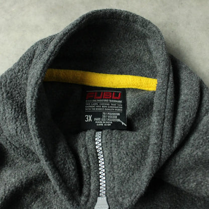 FUBU Quarter Zip Fleece – Grey (Man-3XL)