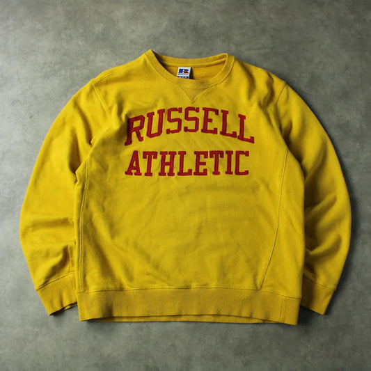 Russell Athletic Embroidered Crewneck Sweatshirt – Yellow (Man-M)