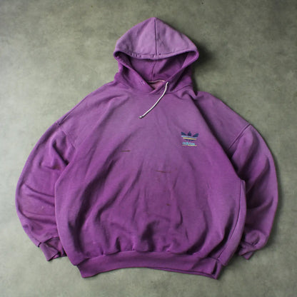 Adidas Vintage Trefoil Hoodie – Purple (Man-L,Distressed)