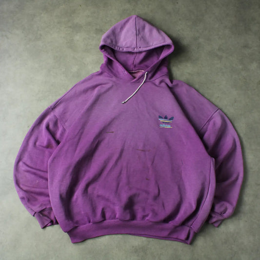 Adidas Vintage Trefoil Hoodie – Purple (Man-L,Distressed)