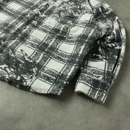 Windriver Patterned Flannel Shirt – Black & White (Man-XL)