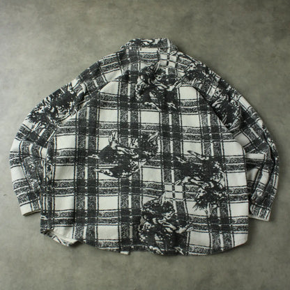 Windriver Patterned Flannel Shirt – Black & White (Man-XL)