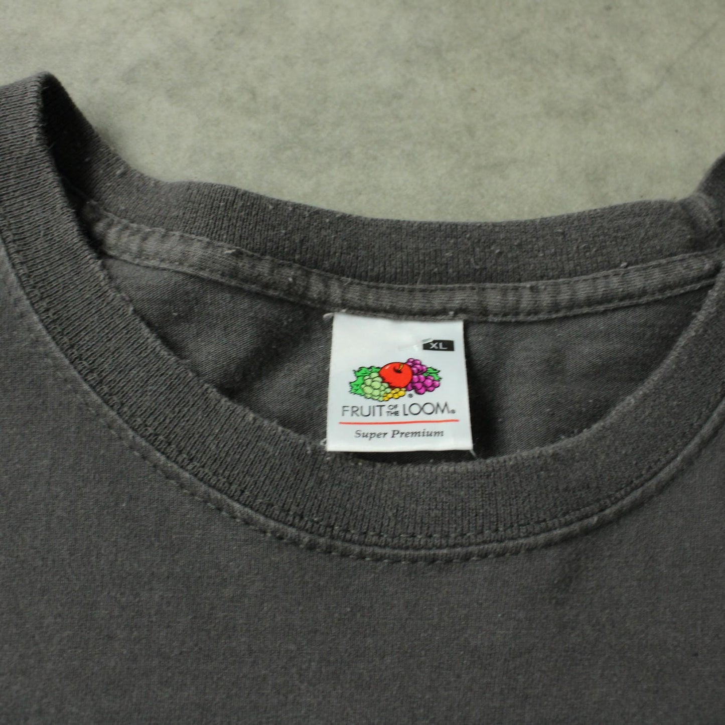 Fruit of the Loom Printed T-Shirt – Dark Grey (Man-XL)
