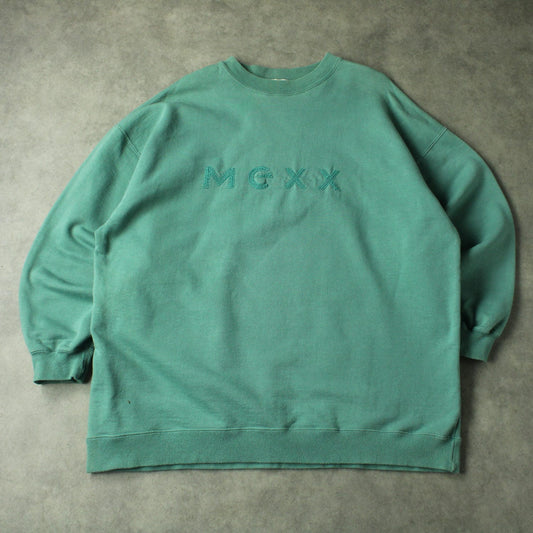 MEXX Embroidered Crewneck Sweatshirt – Mint Green (Man-XL)