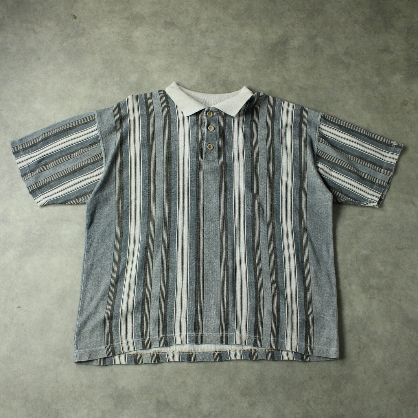 Pettebello Striped Piqué Polo Shirt – Grey (Man-XL)