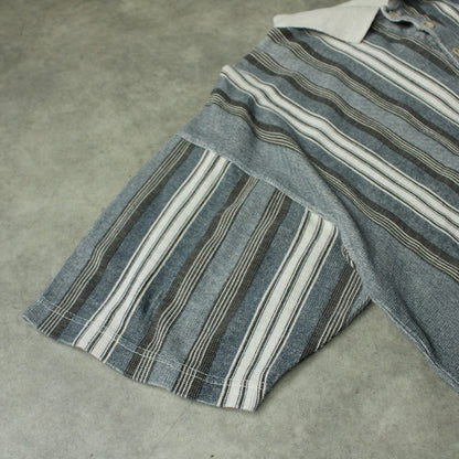 Pettebello Striped Piqué Polo Shirt – Grey (Man-XL)