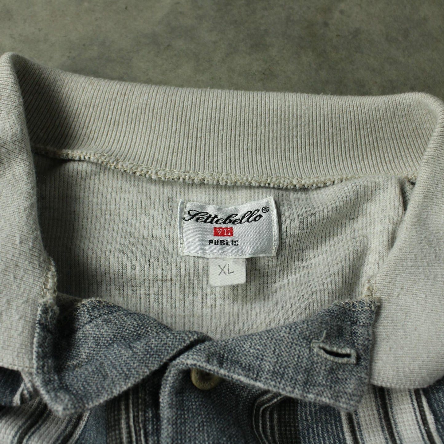 Pettebello Striped Piqué Polo Shirt – Grey (Man-XL)