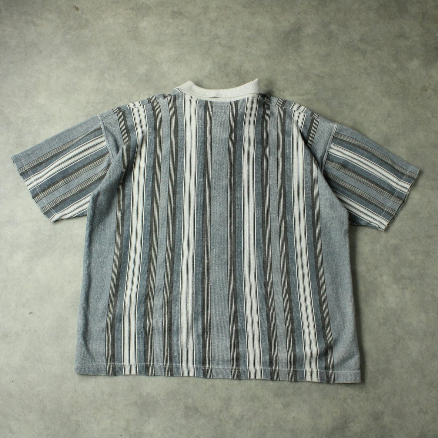 Pettebello Striped Piqué Polo Shirt – Grey (Man-XL)