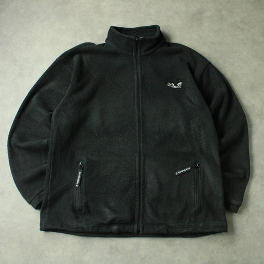 Jack Wolfskin Full-Zip Polar Fleece Jacket – Black (Man-XL)
