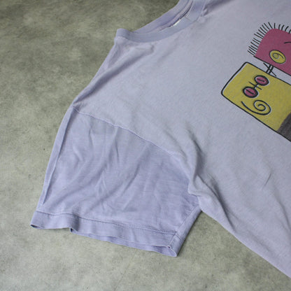 3K Vintage Graphic Print T-Shirt – Light Purple (Man-M)