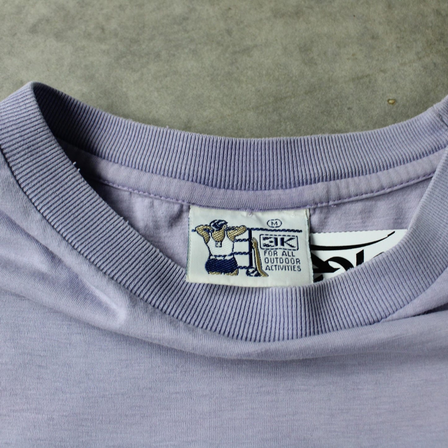 3K Vintage Graphic Print T-Shirt – Light Purple (Man-M)