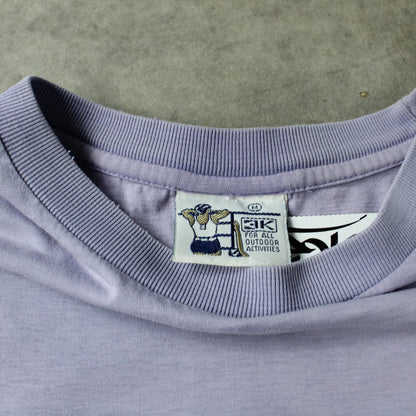 3K Vintage Graphic Print T-Shirt – Light Purple (Man-M)