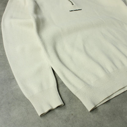 Daily Aesthetikz Minimal Half Zip Knit Sweater – Cream (Man-S)