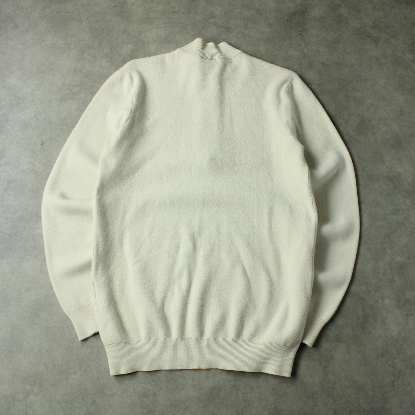Daily Aesthetikz Minimal Half Zip Knit Sweater – Cream (Man-S)