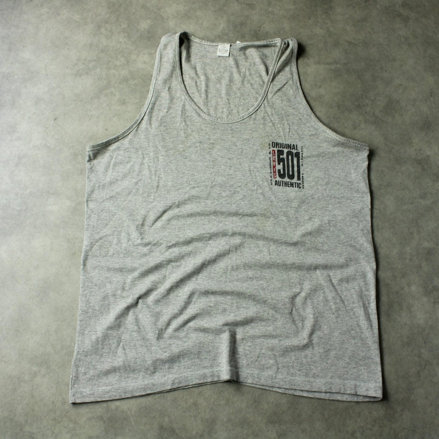 Levi’s 501 Original Vintage Tank Top – Grey (Man-XL)