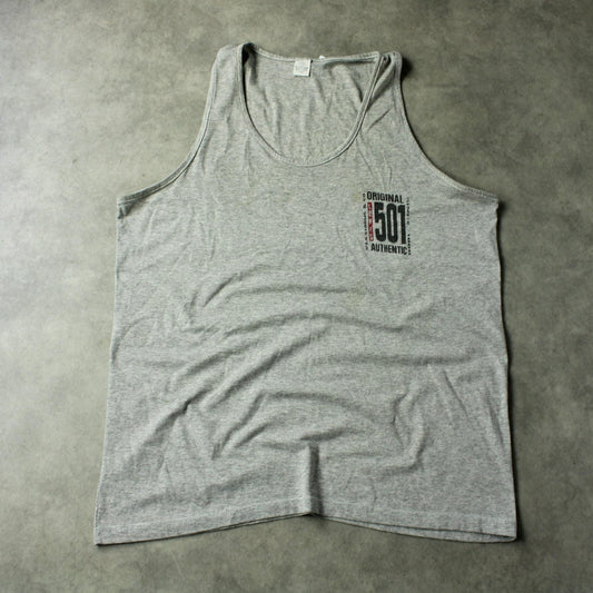 Levi’s 501 Original Vintage Tank Top – Grey (Man-XL)
