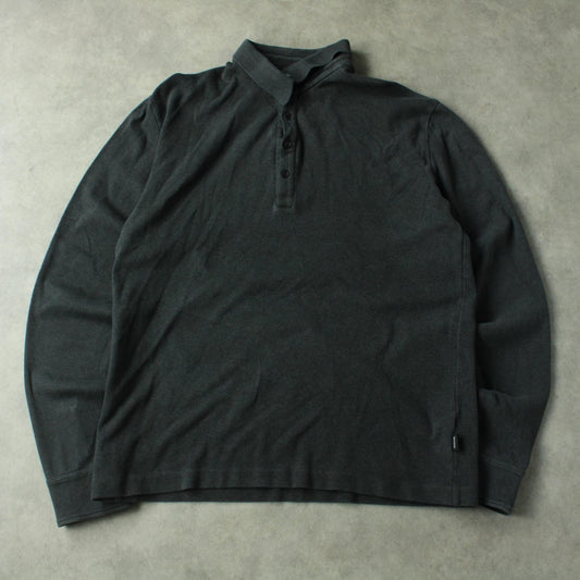 Hugo Boss Long Sleeve Polo Shirt – Dark Grey (Man-XL)