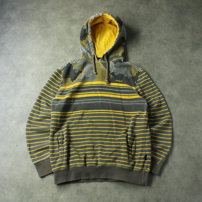 Protest Striped Hooded Sweatshirt – Grey & Yellow (Man-L)