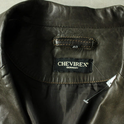 Chevirex Belted Leather Jacket – Dark Brown (Woman-L)