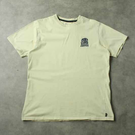 Rip Curl Embroidered Logo T-Shirt – Yellow (Man-L)