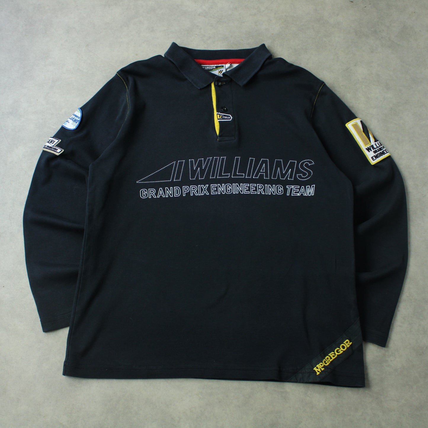 McGregor Williams Grand Prix Engineering Team Long Sleeve Polo – Black (Man-L)