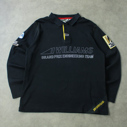 McGregor Williams Grand Prix Engineering Team Long Sleeve Polo – Black (Man-L)
