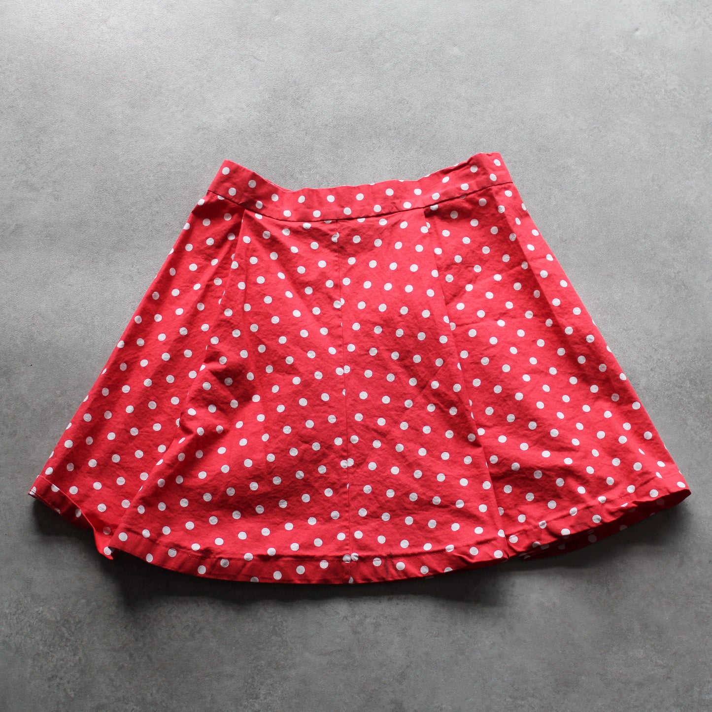 Vintage Red Polka Dot Mini Skirt (Woman-W28)