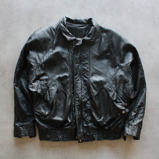 Le Village du Guir Black Leather Jacket (Man-L)