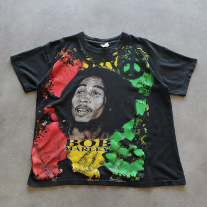 Bob Marley Rasta Revolution Colors Graphic Tee – Black (Size-M)