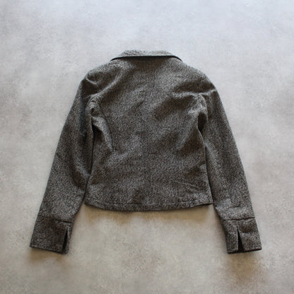 Motivi Grey Tweed Cropped Blazer (Woman-M)