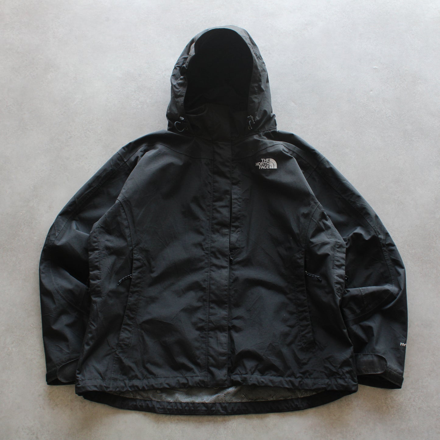 The North Face Black Hooded Jacket (Woman-XL)