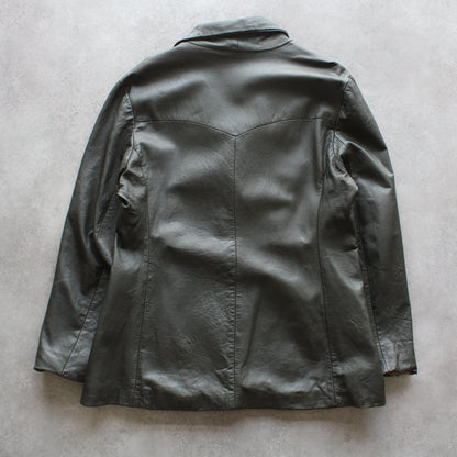 Vera Pelle Dark Green Genuine Leather Jacket (Woman-L)